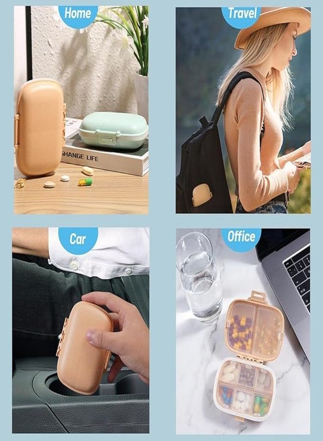 NETZILLA NAVA PAVA Medicine Organizer Box Portable Medicine Box for Home 8 Compartments Pill Organizer Small Pill Case for Travel Daily Use 1 PC (Random-Colour) - Image 5